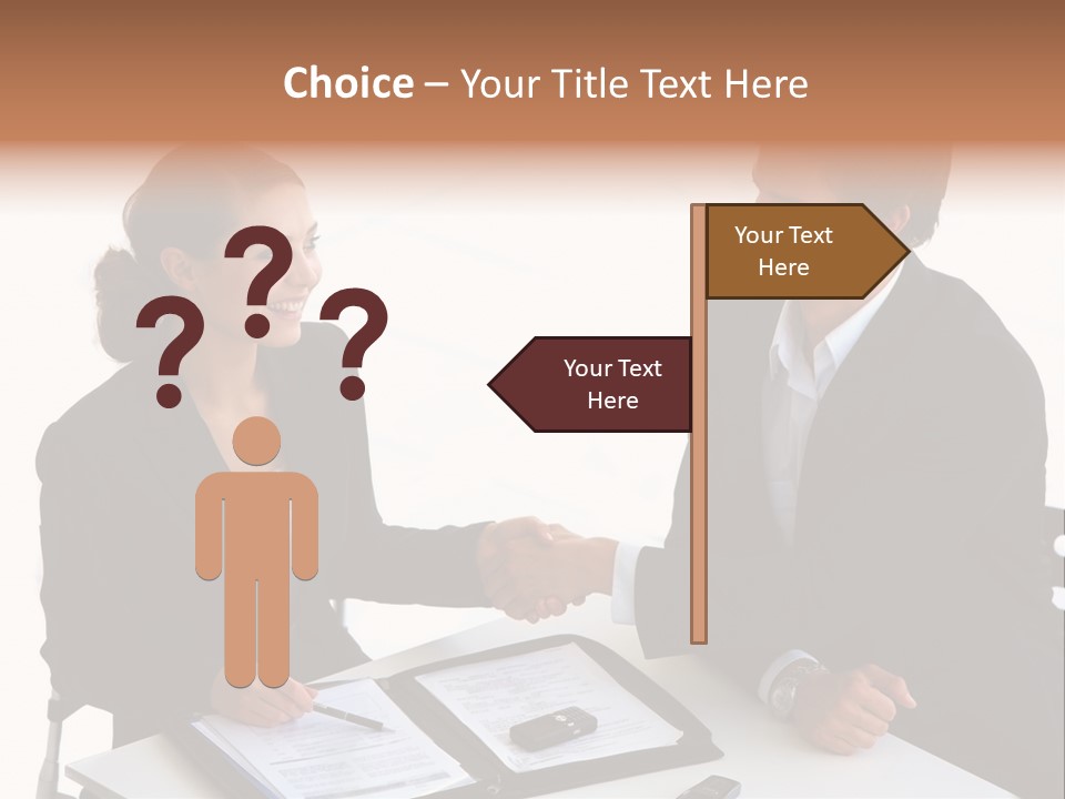 Friendship Shake Man PowerPoint Template