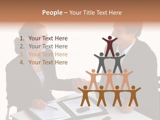 Friendship Shake Man PowerPoint Template
