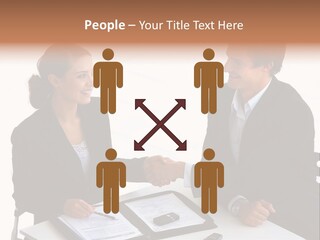 Friendship Shake Man PowerPoint Template