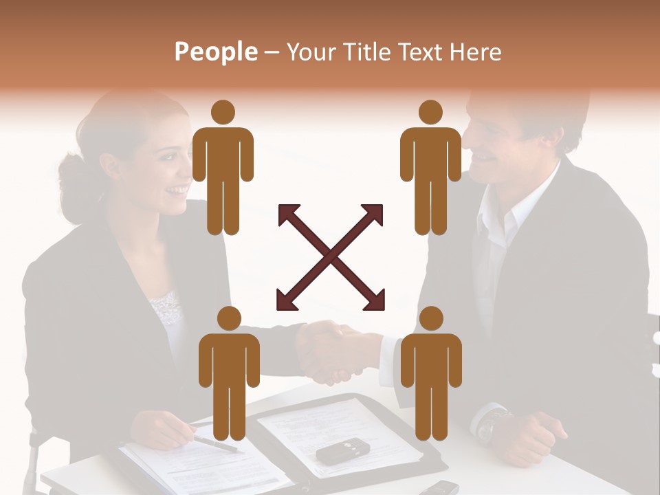 Friendship Shake Man PowerPoint Template