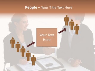 Friendship Shake Man PowerPoint Template