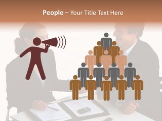 Friendship Shake Man PowerPoint Template