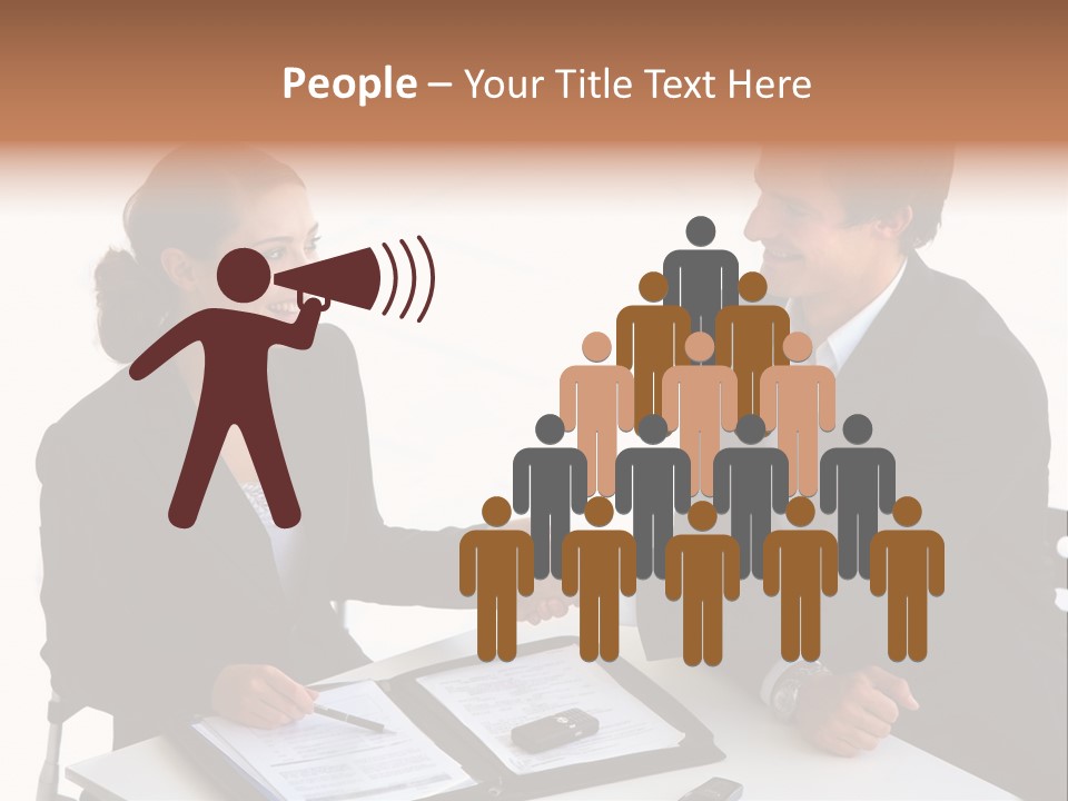 Friendship Shake Man PowerPoint Template