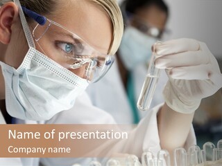 Woman Analyzing Concept PowerPoint Template