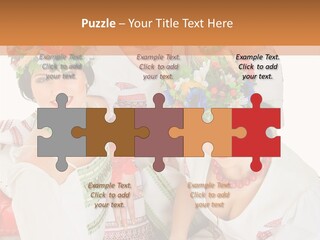 Make Embroidery Red PowerPoint Template