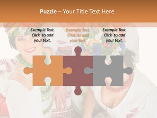 Make Embroidery Red PowerPoint Template