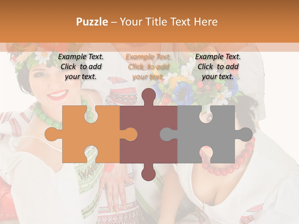 Make Embroidery Red PowerPoint Template