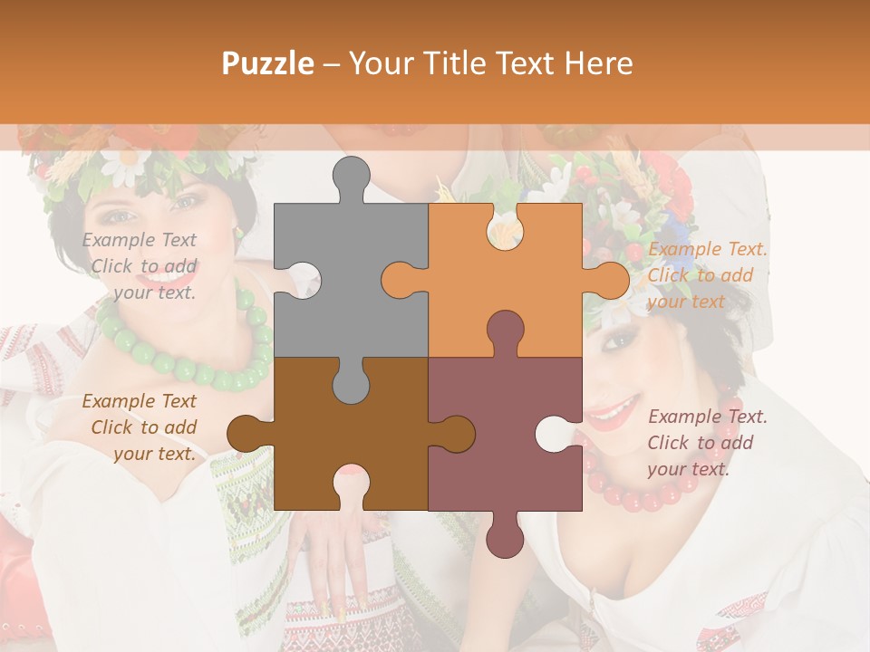 Make Embroidery Red PowerPoint Template