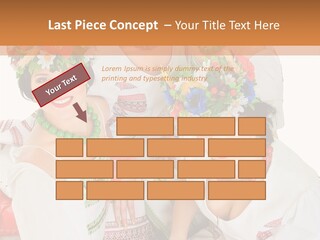 Make Embroidery Red PowerPoint Template