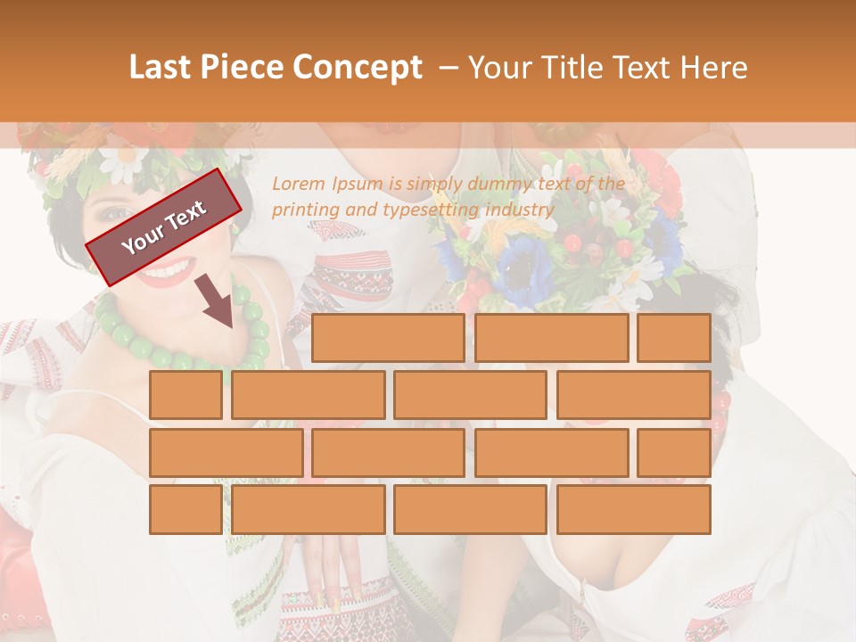 Make Embroidery Red PowerPoint Template