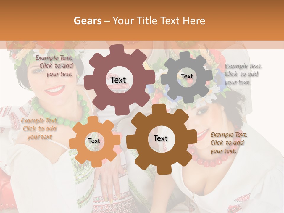 Make Embroidery Red PowerPoint Template