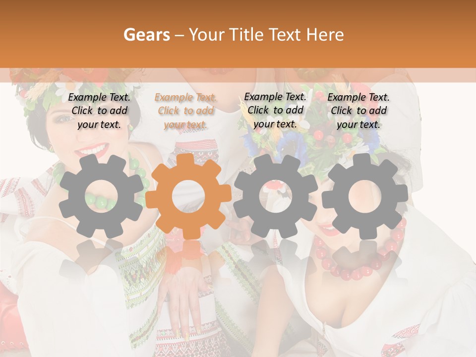 Make Embroidery Red PowerPoint Template