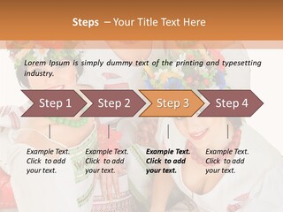Make Embroidery Red PowerPoint Template
