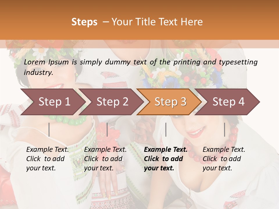 Make Embroidery Red PowerPoint Template