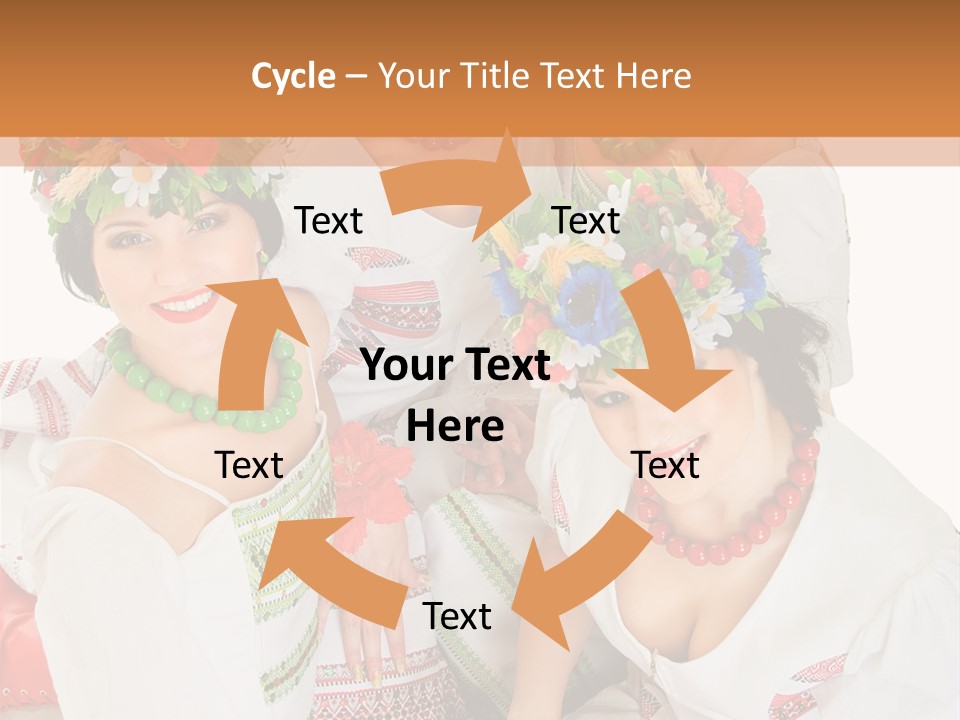 Make Embroidery Red PowerPoint Template