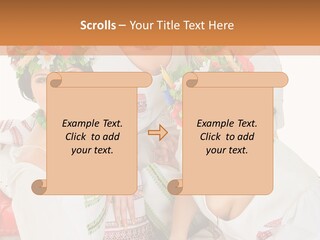Make Embroidery Red PowerPoint Template