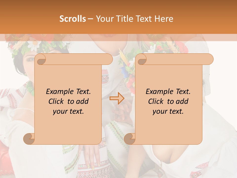Make Embroidery Red PowerPoint Template