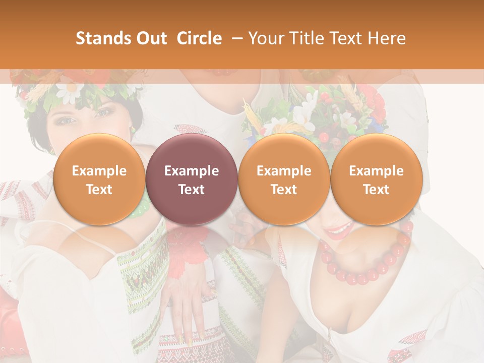 Make Embroidery Red PowerPoint Template