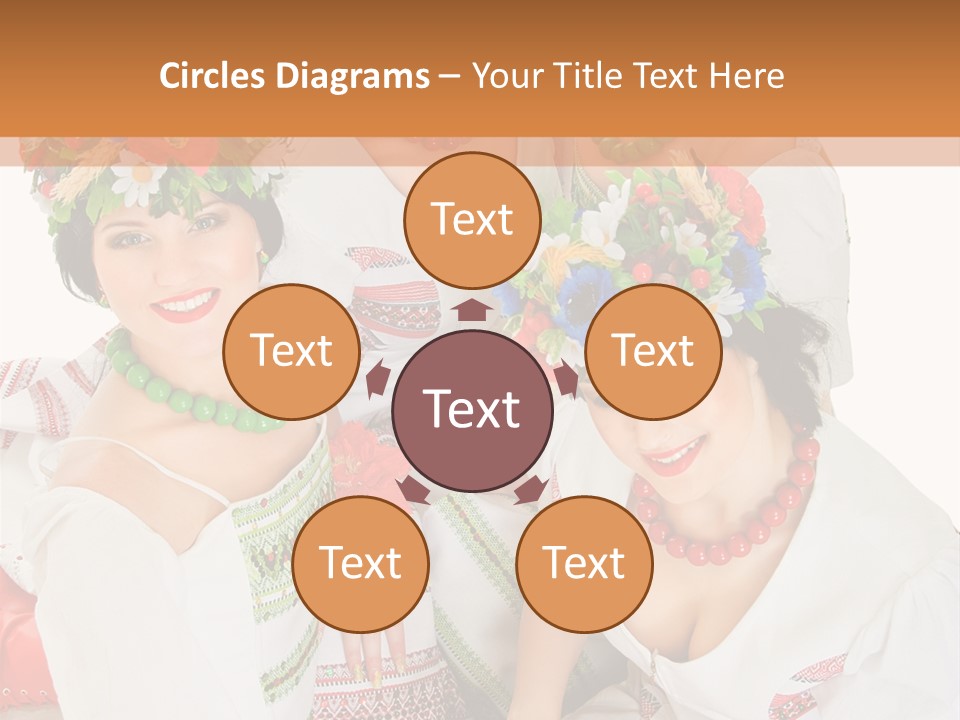 Make Embroidery Red PowerPoint Template