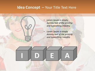 Make Embroidery Red PowerPoint Template