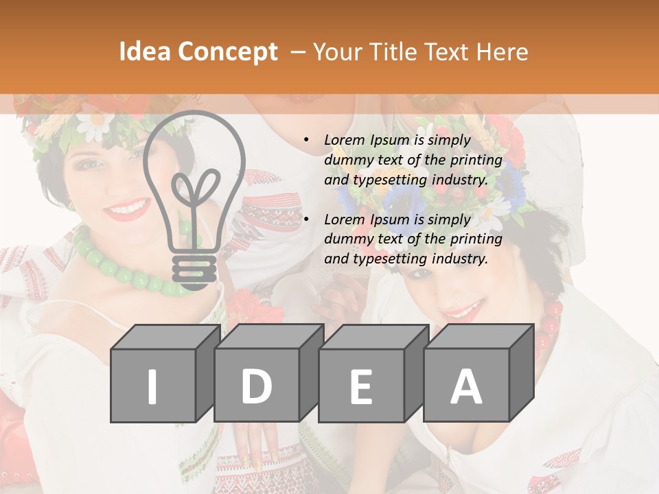 Make Embroidery Red PowerPoint Template