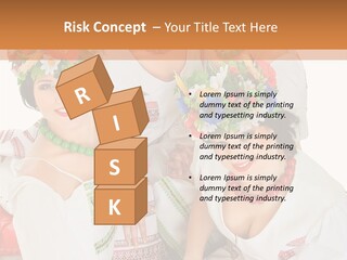 Make Embroidery Red PowerPoint Template