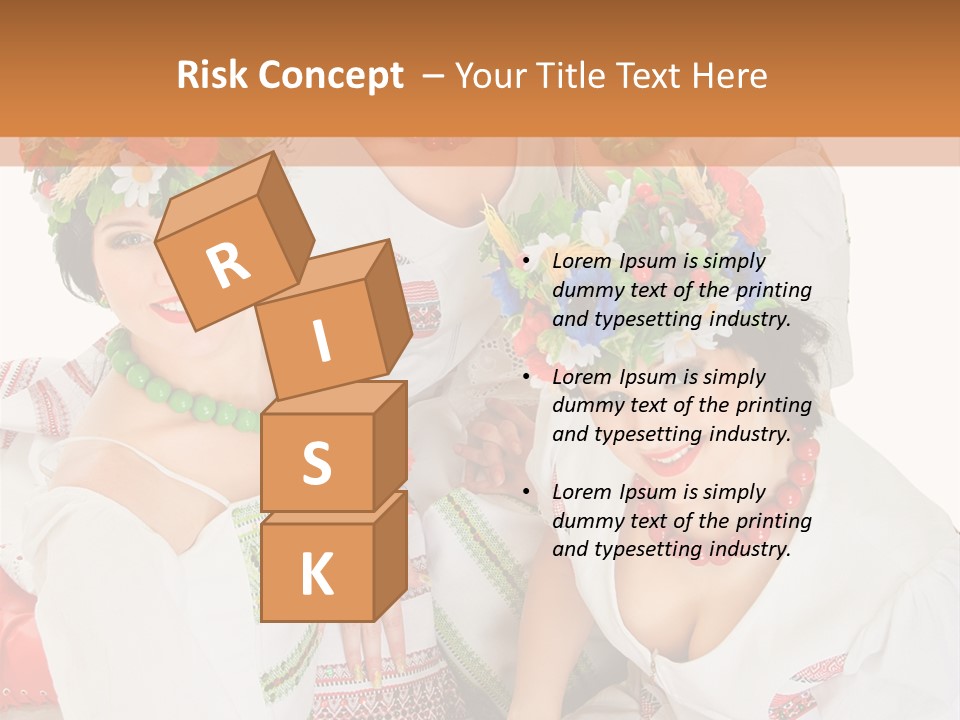 Make Embroidery Red PowerPoint Template