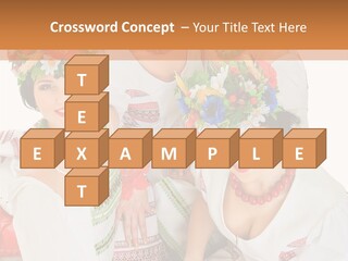 Make Embroidery Red PowerPoint Template