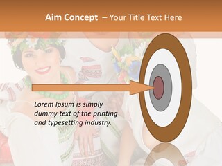 Make Embroidery Red PowerPoint Template