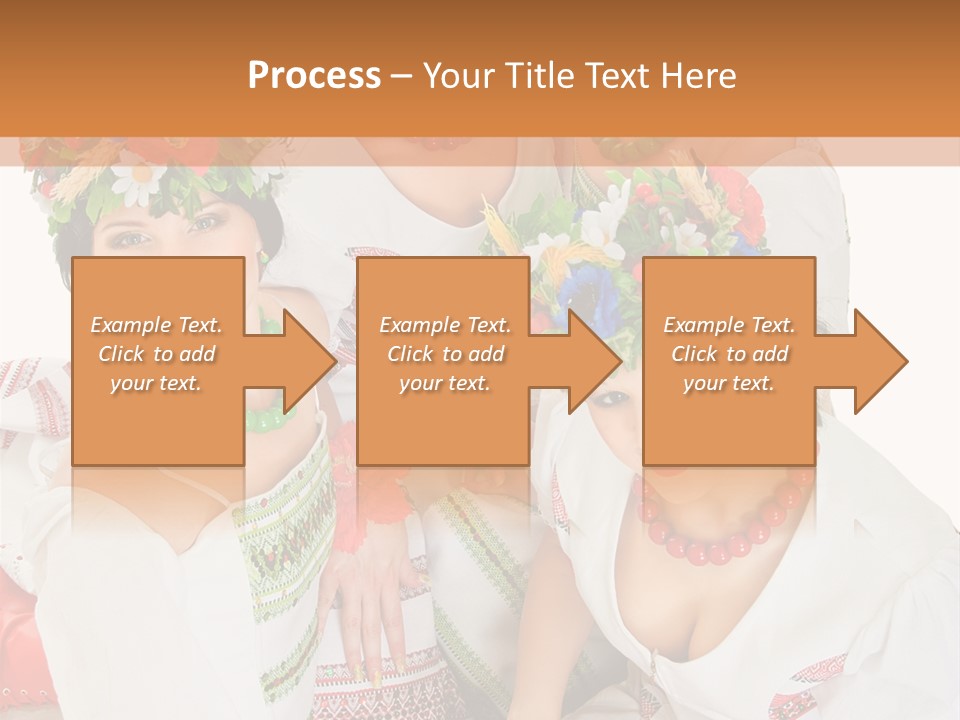 Make Embroidery Red PowerPoint Template