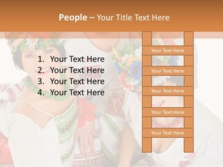 Make Embroidery Red PowerPoint Template