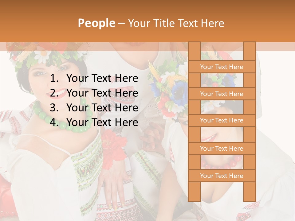 Make Embroidery Red PowerPoint Template