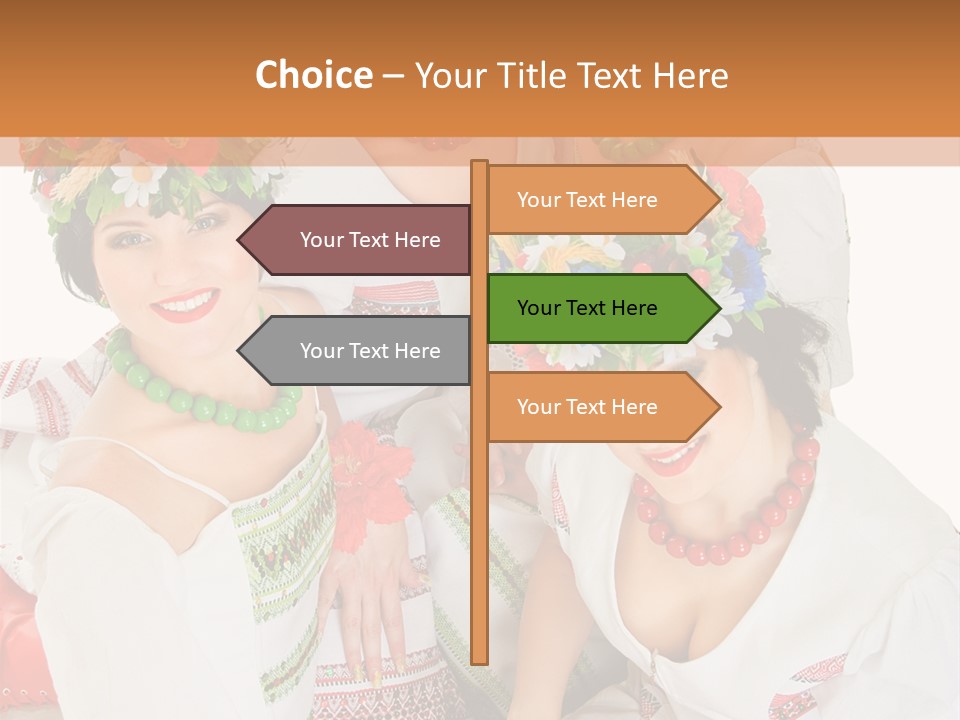 Make Embroidery Red PowerPoint Template