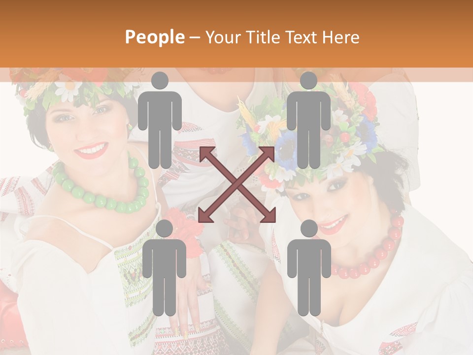 Make Embroidery Red PowerPoint Template