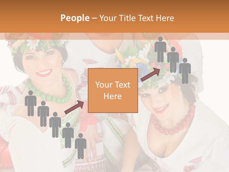 Make Embroidery Red PowerPoint Template