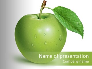 Nutrition Wet Drops PowerPoint Template