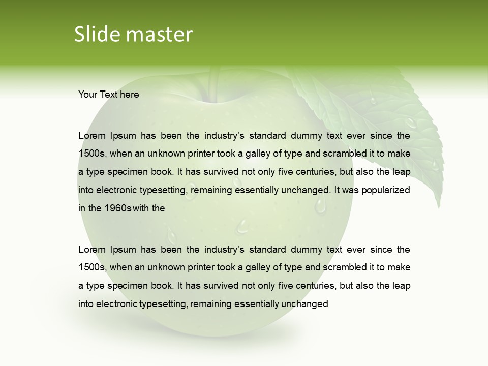 Nutrition Wet Drops PowerPoint Template