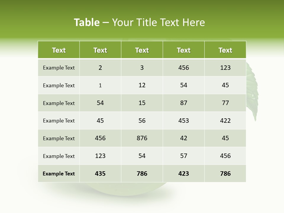 Nutrition Wet Drops PowerPoint Template