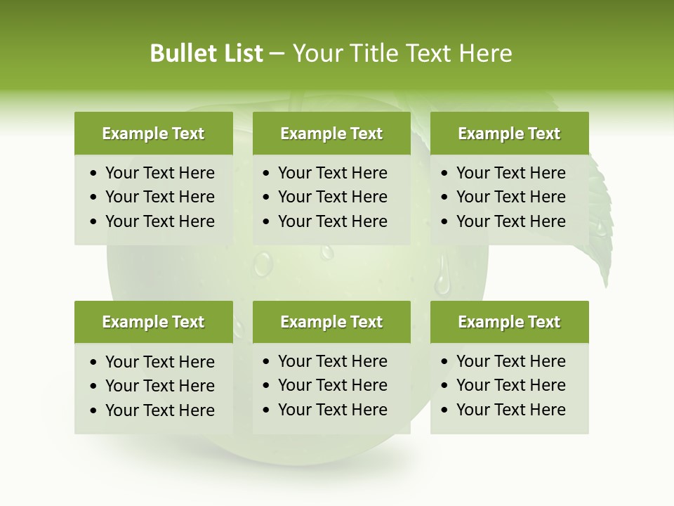 Nutrition Wet Drops PowerPoint Template