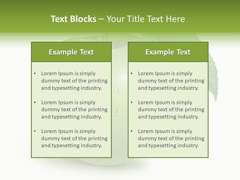 Nutrition Wet Drops PowerPoint Template