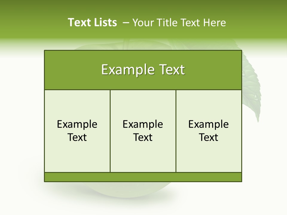 Nutrition Wet Drops PowerPoint Template