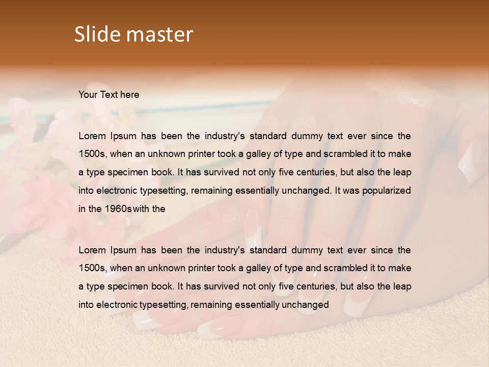 Human Healthy Nail PowerPoint Template