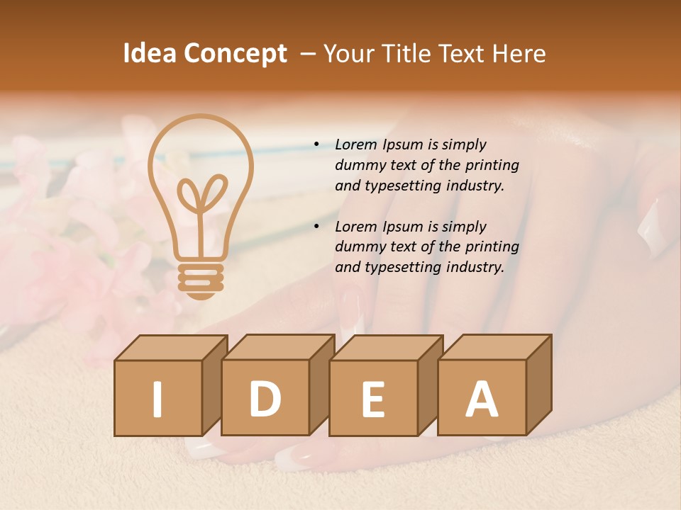 Human Healthy Nail PowerPoint Template