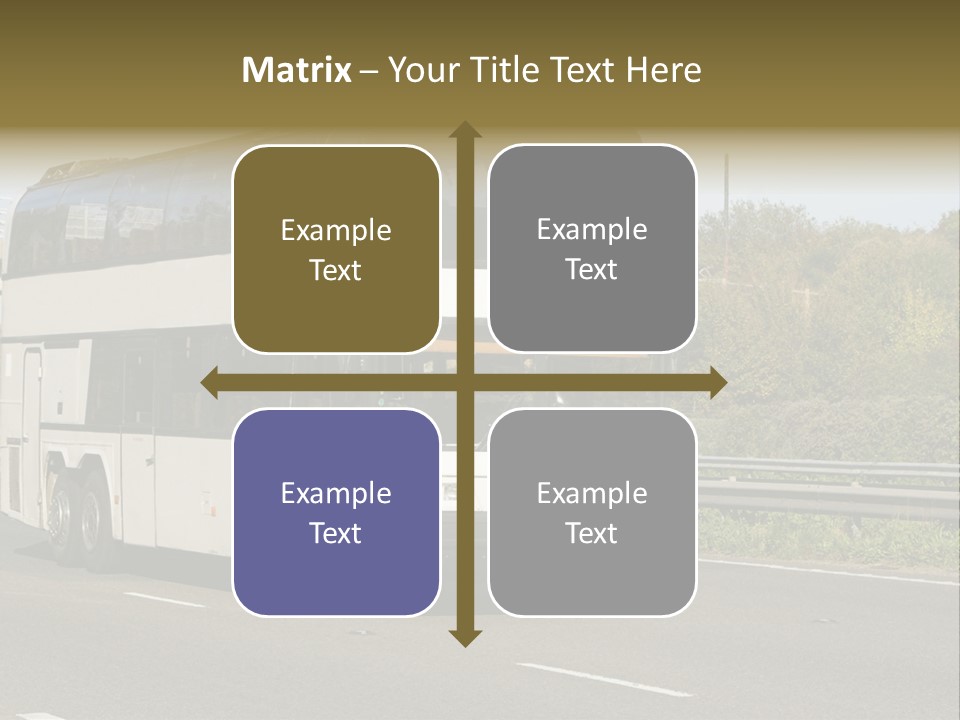 Highway Trees Journey PowerPoint Template