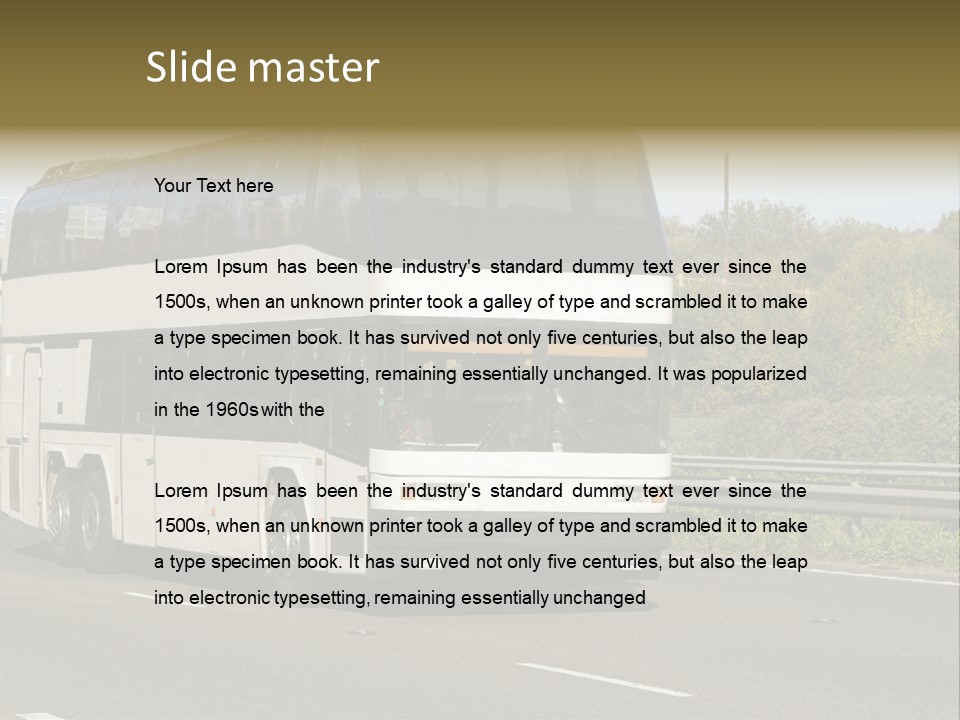 Highway Trees Journey PowerPoint Template