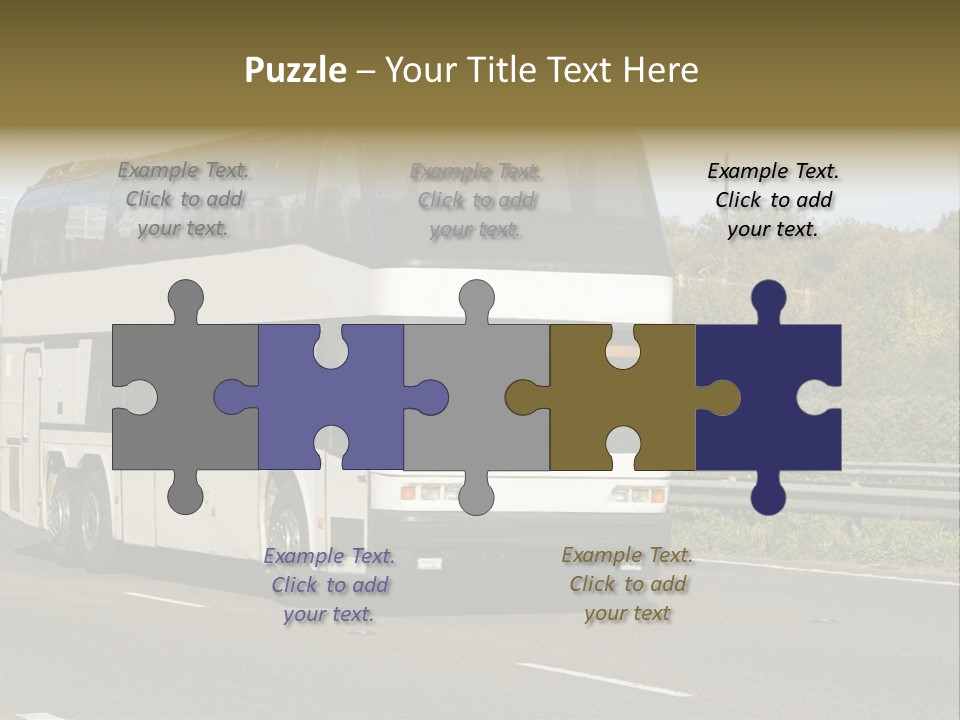 Highway Trees Journey PowerPoint Template