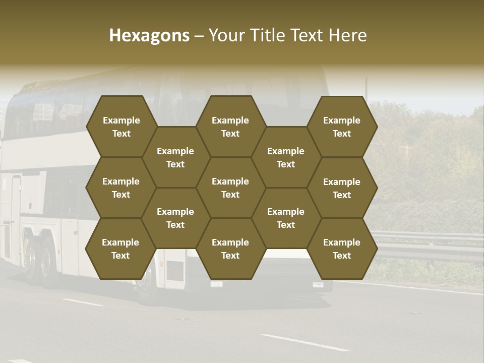 Highway Trees Journey PowerPoint Template