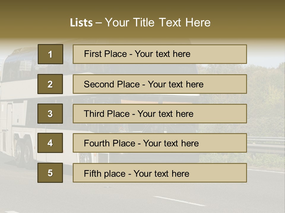 Highway Trees Journey PowerPoint Template