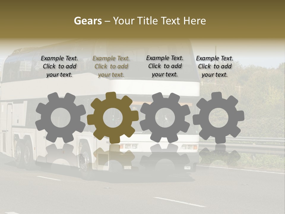 Highway Trees Journey PowerPoint Template