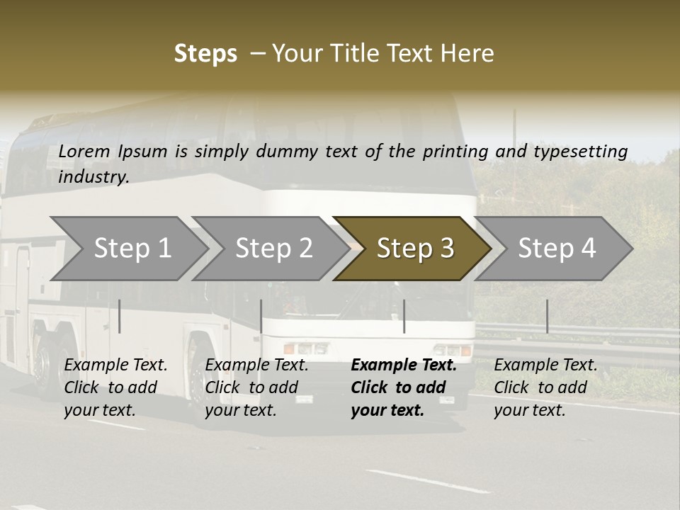 Highway Trees Journey PowerPoint Template